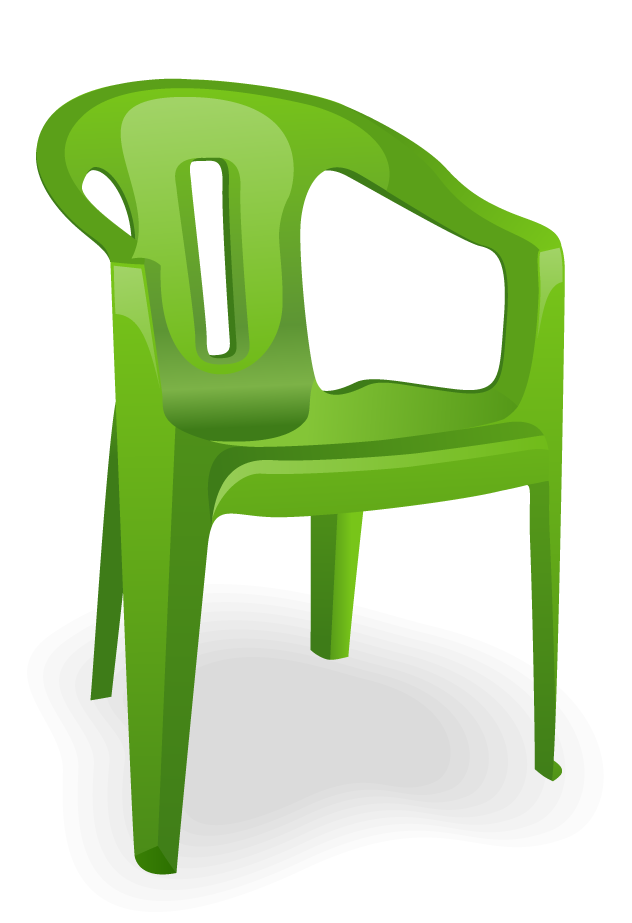 plastic chair lounge chair vector