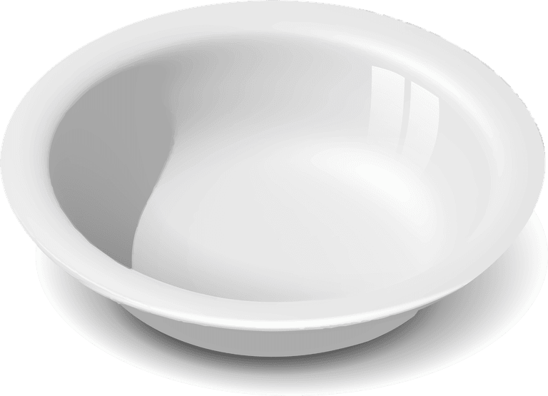plate realistic collection white porcelain set dishes plates bowls side front top view