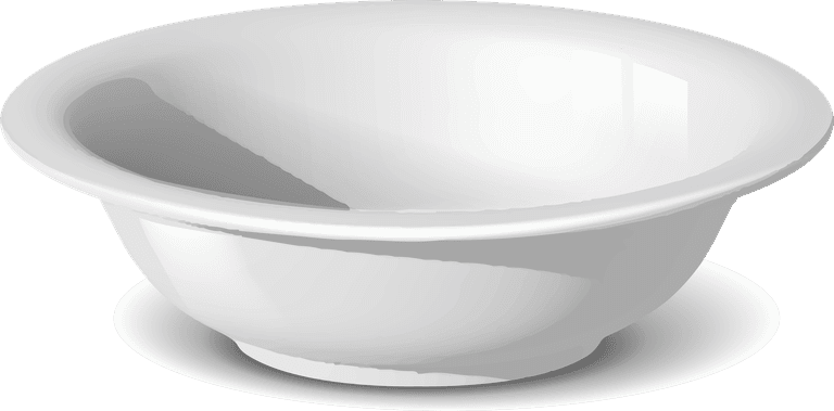 plate realistic collection white porcelain set dishes plates bowls side front top view