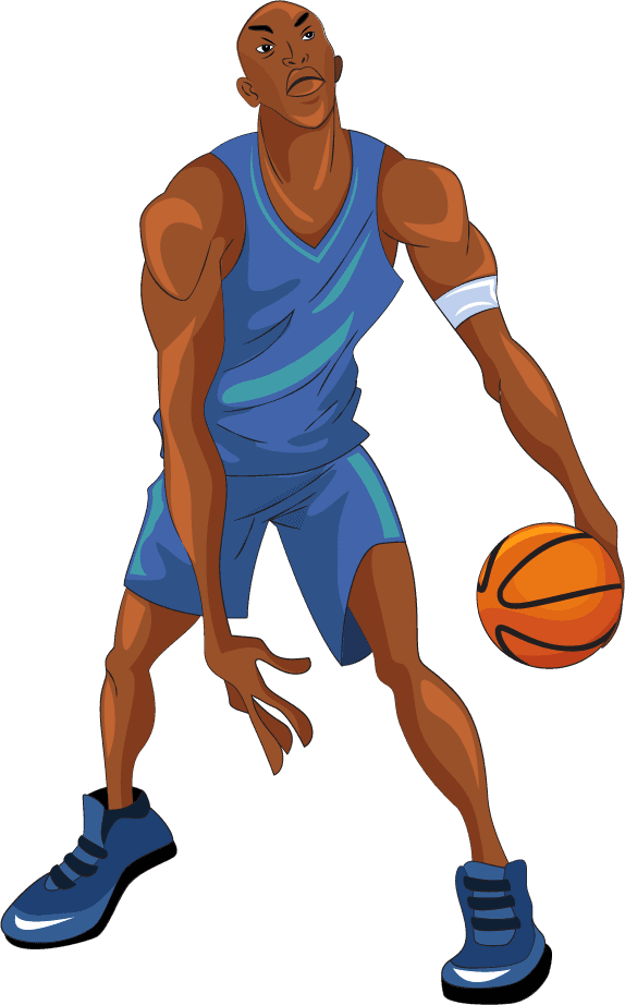 play basketball basketball player icons cartoon characters dynamic 