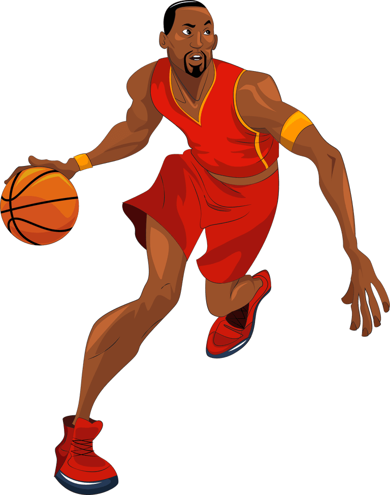 play basketball basketball player icons cartoon characters dynamic 