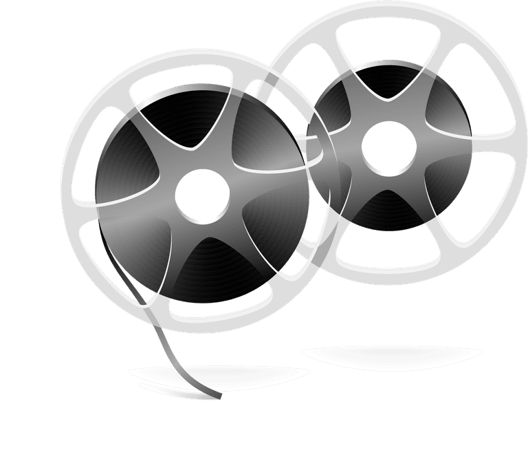 music player theme icon vector featuring film reel style for audio applications