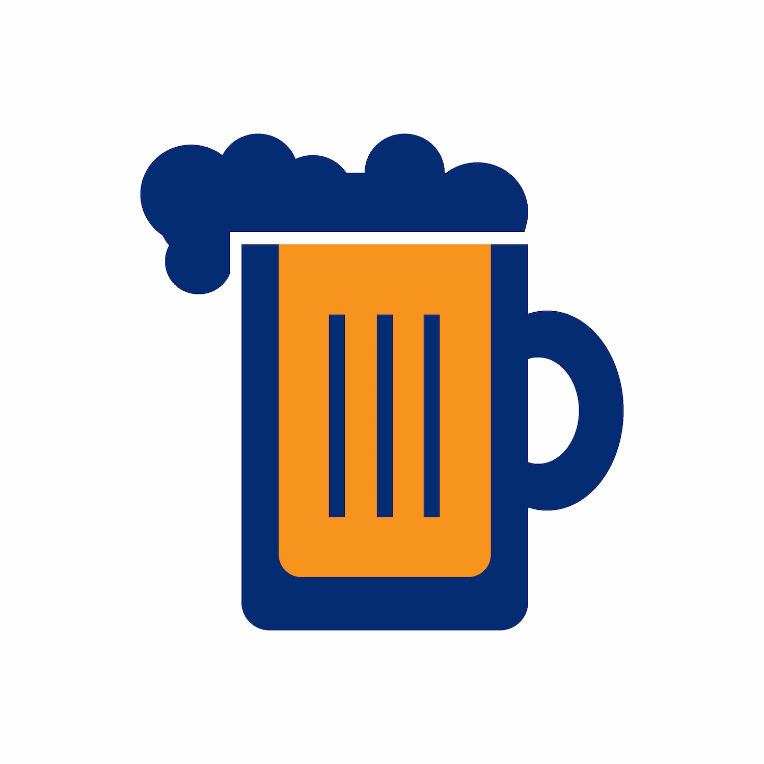 playful beer mug icon for summer party