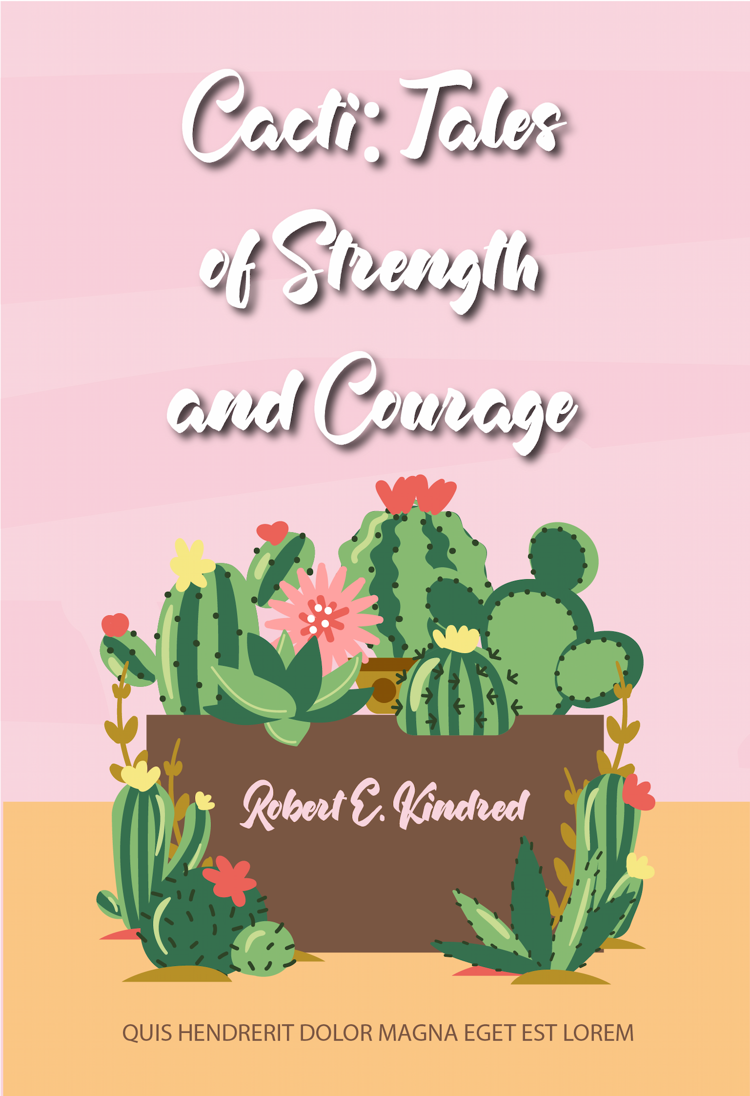 playful book cover design cacti tales