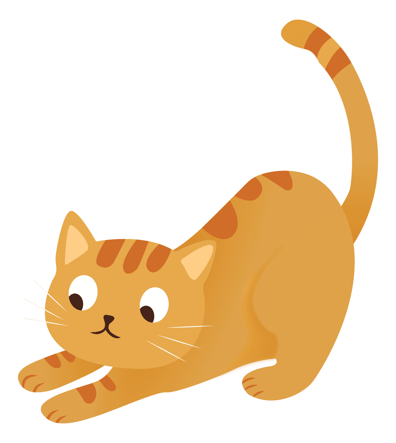 playful cat cartoon illustration for kids