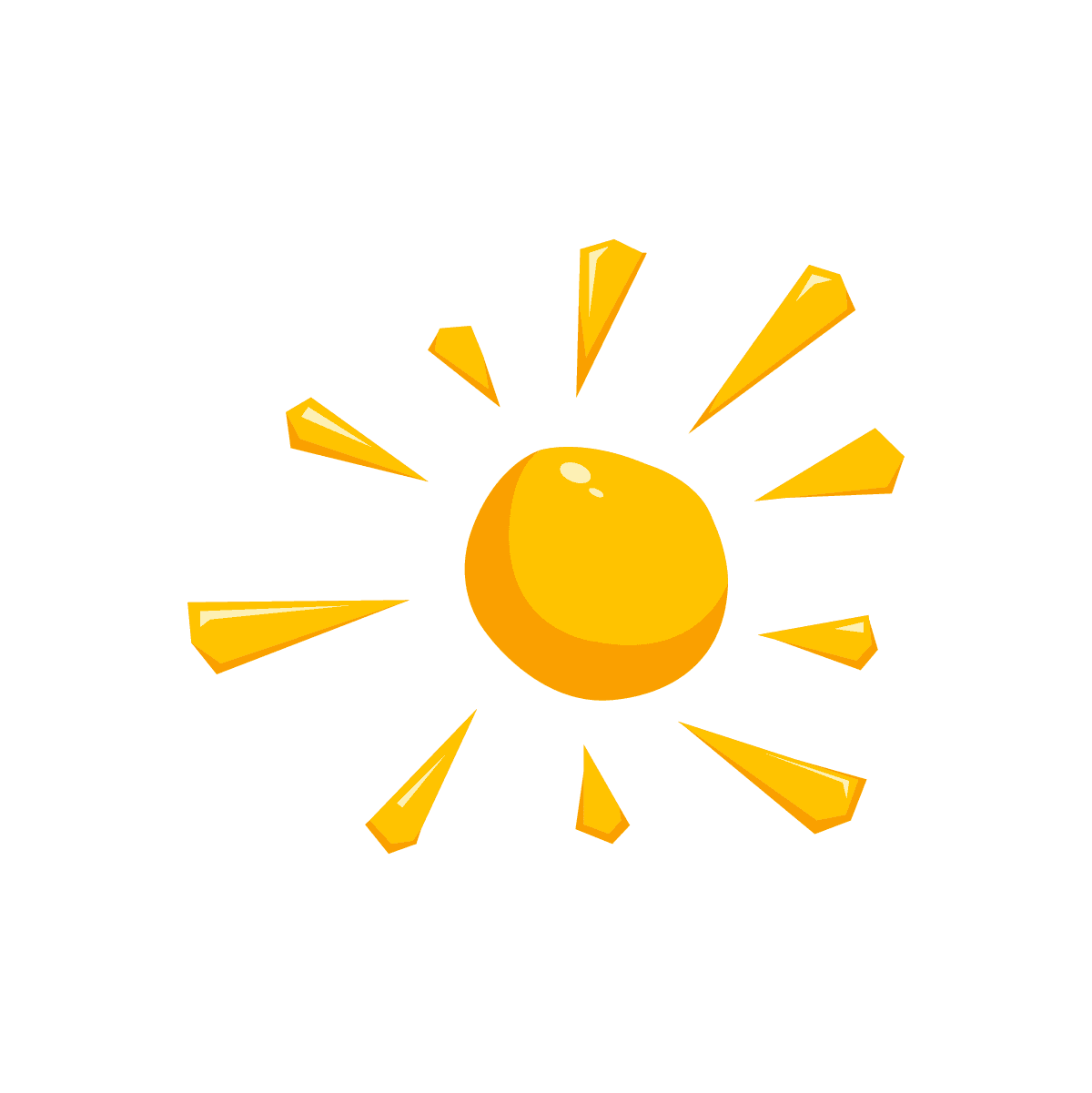 playful sun icon for summer season