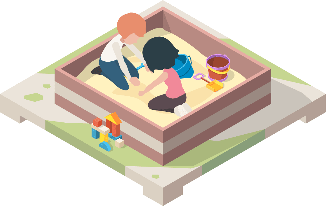 playground isometric view place funny kids games