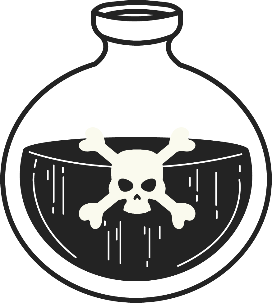 poison bottles icons black white for spooky themes and Halloween decorations