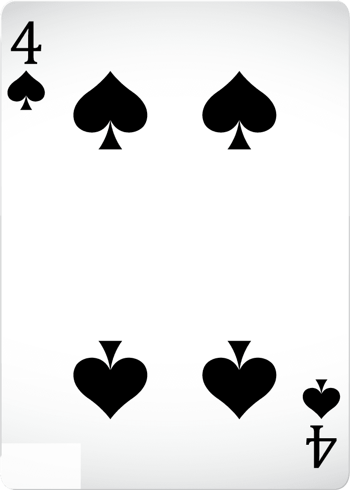 poker cards with front back minimalist style featuring spade symbols for versatile games