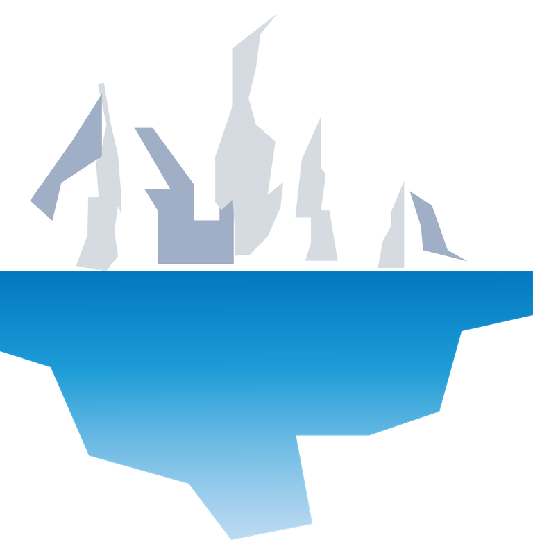 minimalist iceberg illustration for gaming use