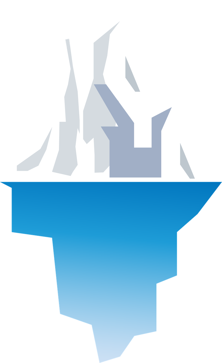 minimalist iceberg illustration for gaming use