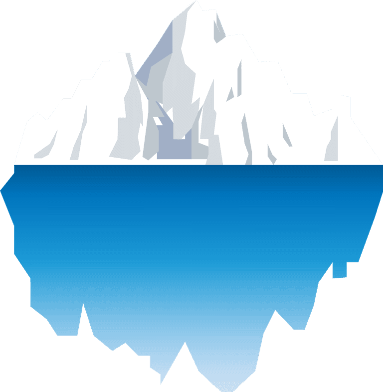 minimalist iceberg illustration for gaming use