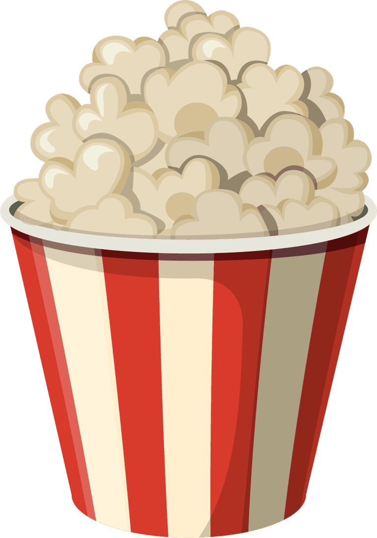 popcorn box fast food and chocolate with ice cream icons vector