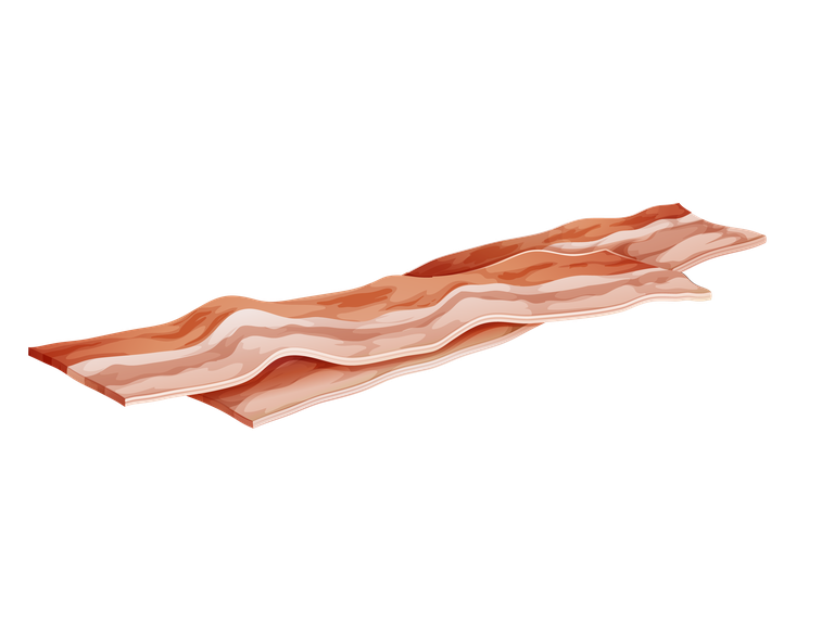 pork set different meat products including bacon and various cuts for culinary uses