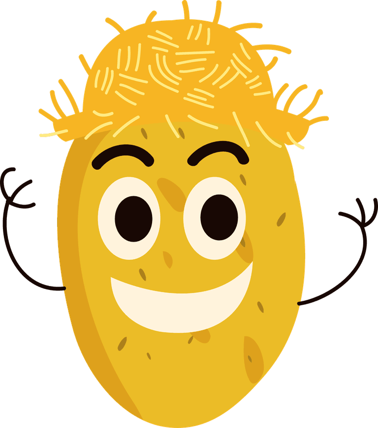 potato icon yellow stylized design various emotion