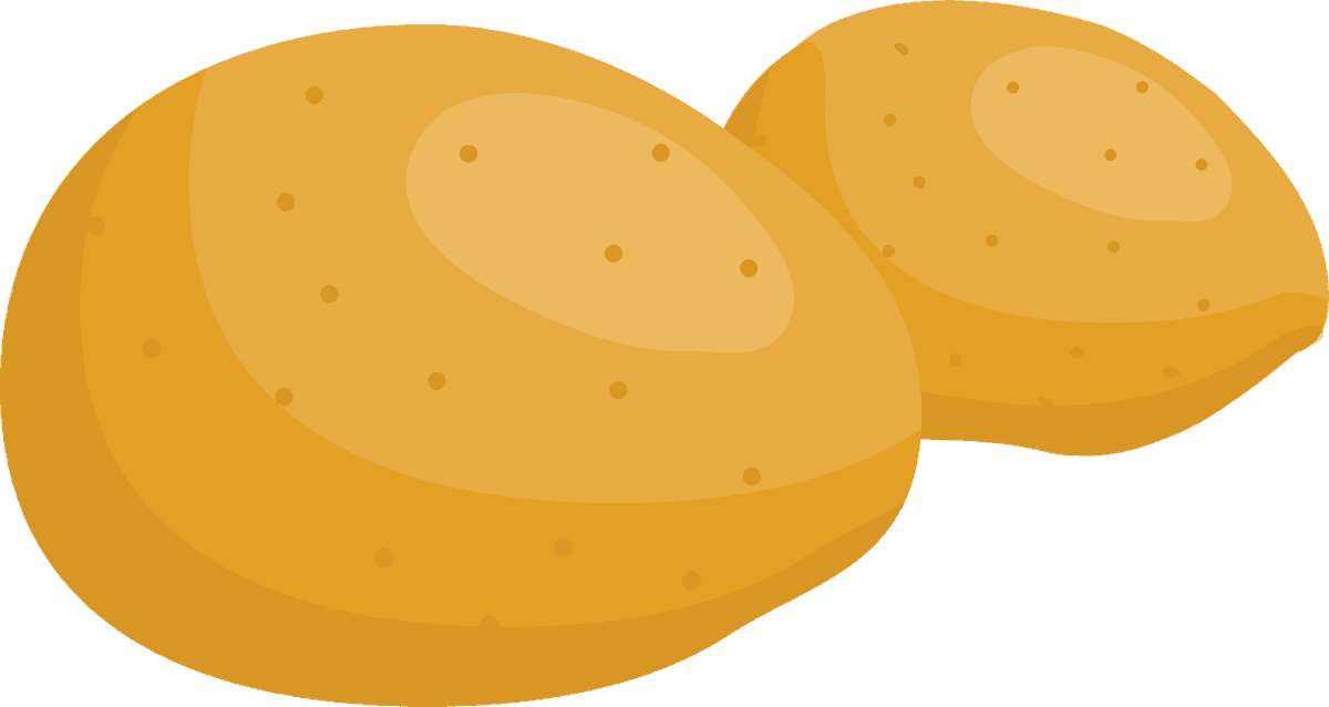 potato icons collection various yellow illustrations for food and cooking applications