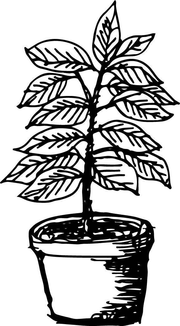 potted tree symbol sign
