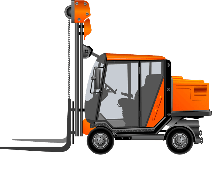 power vehicle truck and car forklift vector