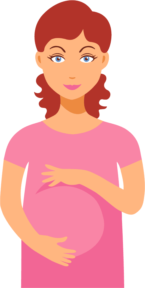 pregnant mother parents icons set