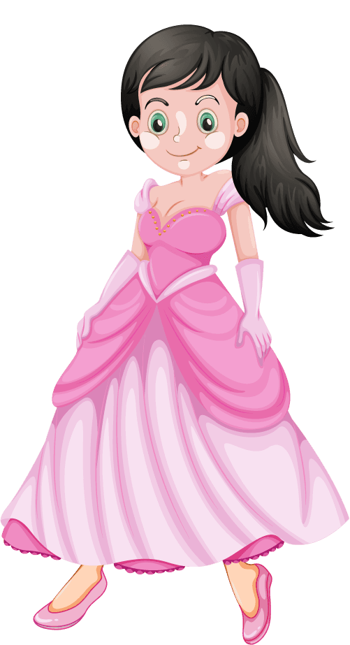 princess different beautiful dresses