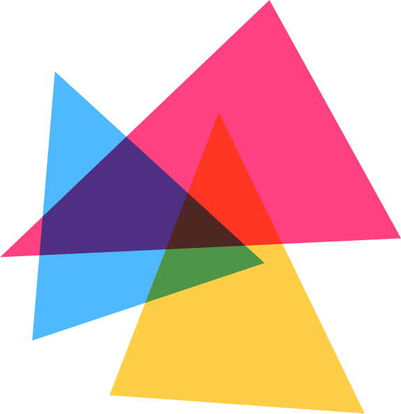 printed signs icons colorful flat shapes
