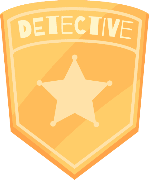 private detective cartoon icons collection