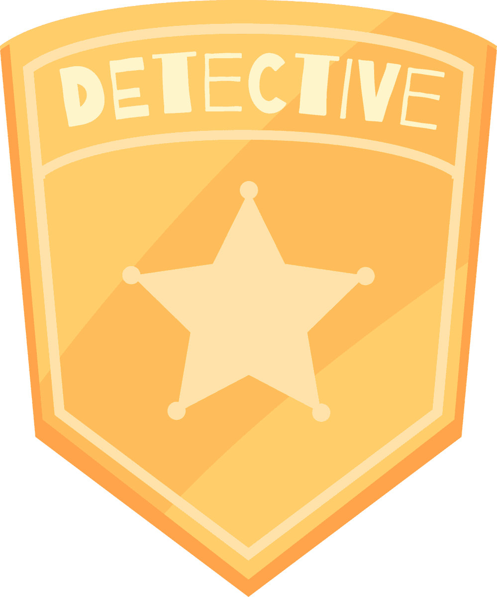 private detective cartoon icons collection featuring playful characters and tools for fun storytelling