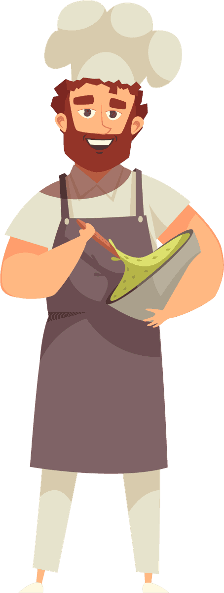 master chef professional cooking illustration