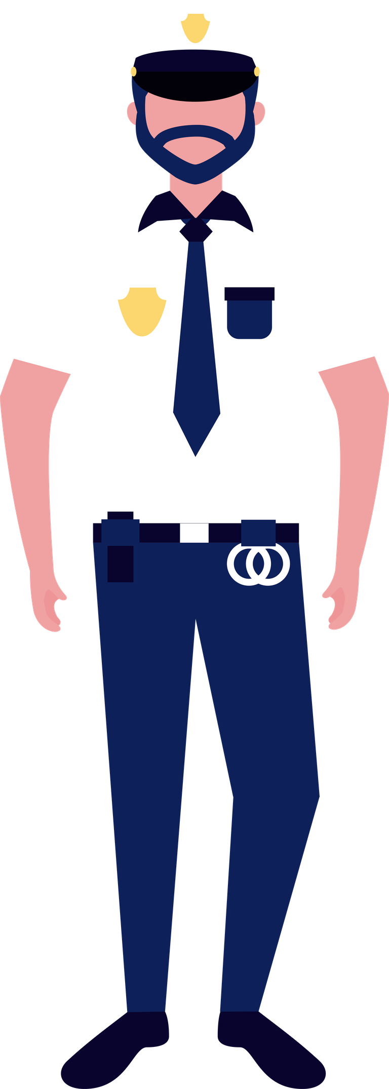 flat standing professional people illustration