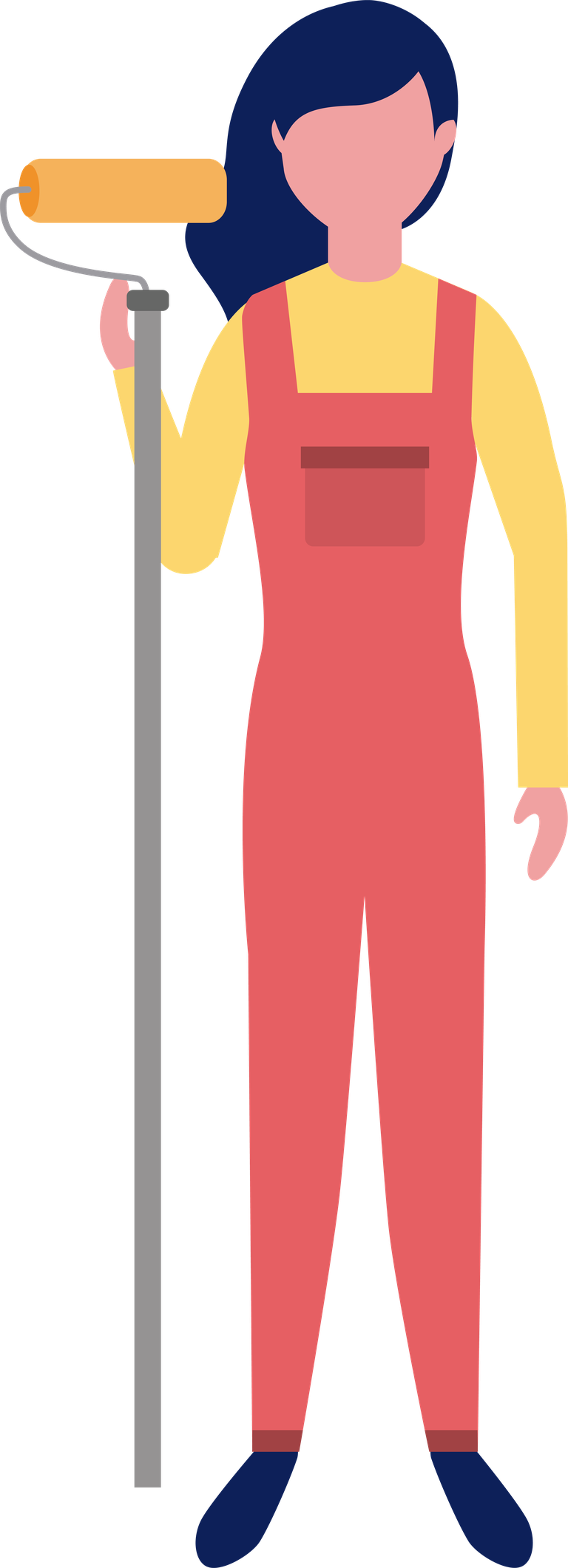 flat standing professional people illustration