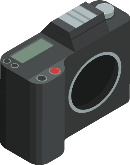 professional photo studio equipment isometric icons
