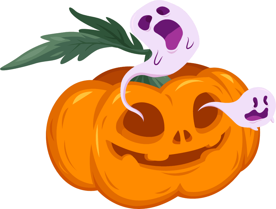 pumpkin halloween elements colorful horror classical symbols sketch