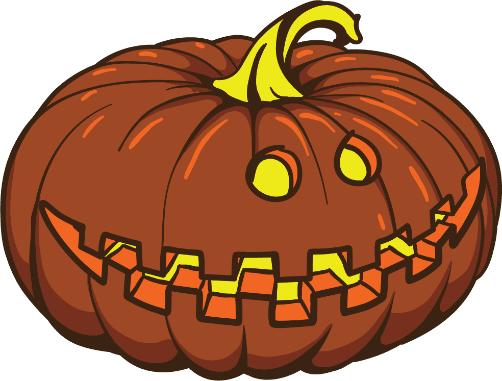 pumpkin monster halloween vector