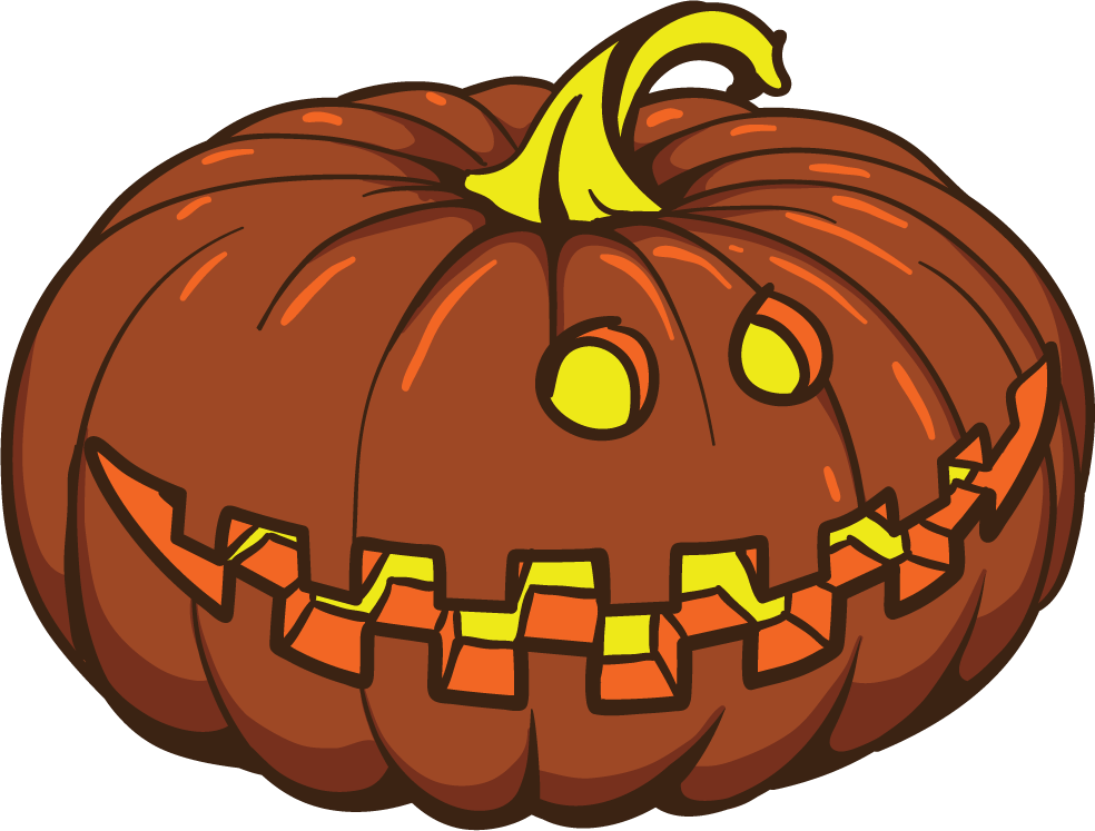 pumpkin monster halloween vector