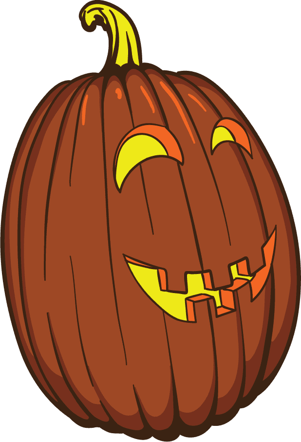 pumpkin monster halloween vector