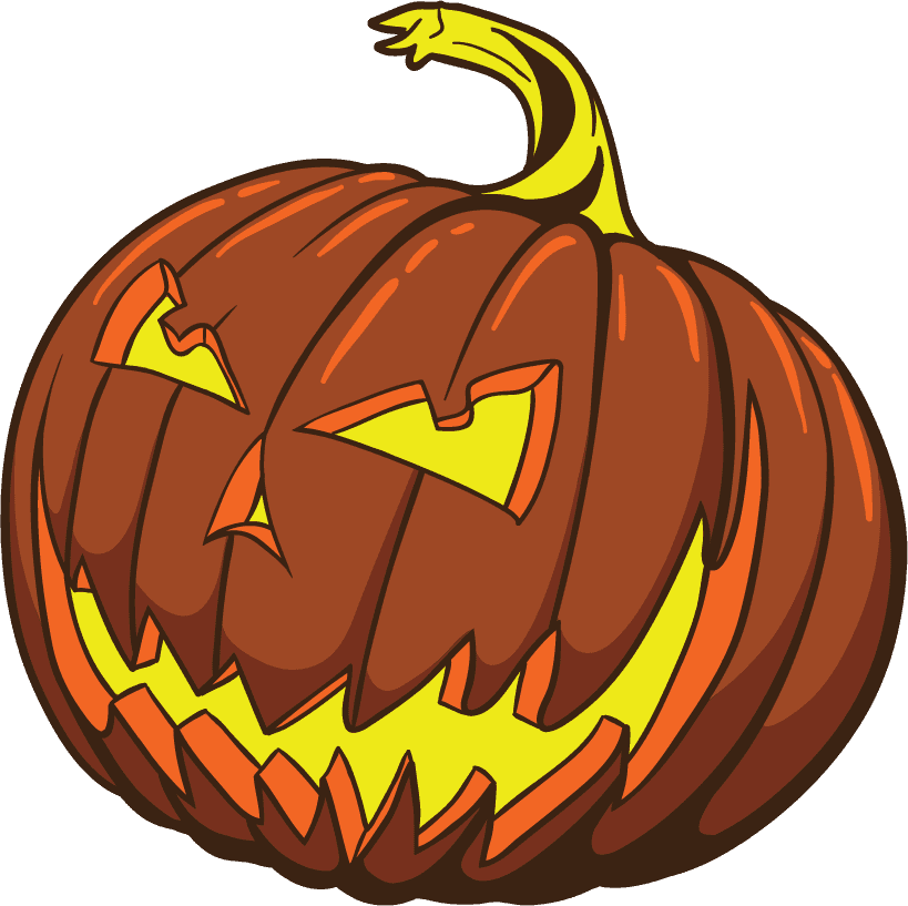 pumpkin monster halloween vector