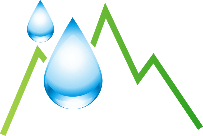 pure water elements blue droplets leaf icons