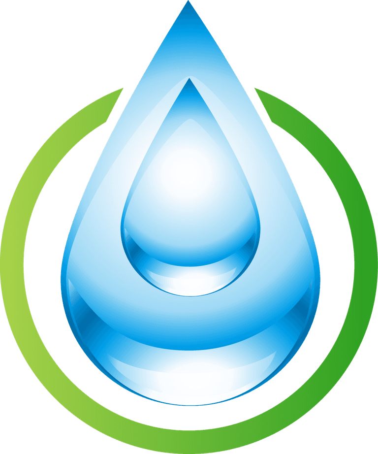 pure water elements blue droplets leaf icons