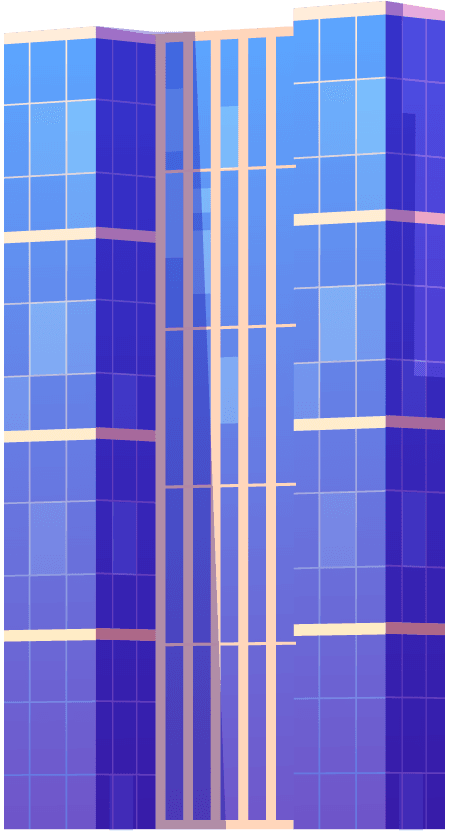 purple glass skyscraper building city building illustration