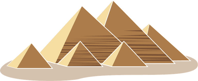 pyramid colorful threedimensional small icon vector