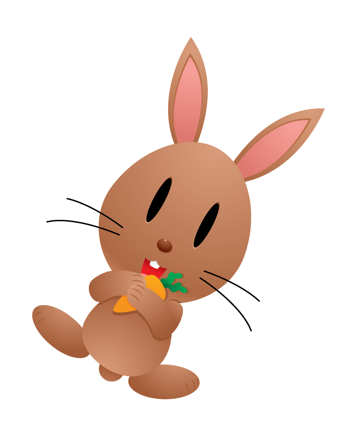 various comics and cartoon animals featuring a cute brown bunny with a carrot