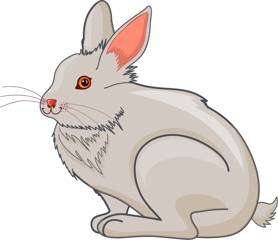 rabbit farm animals icons cute cartoon 