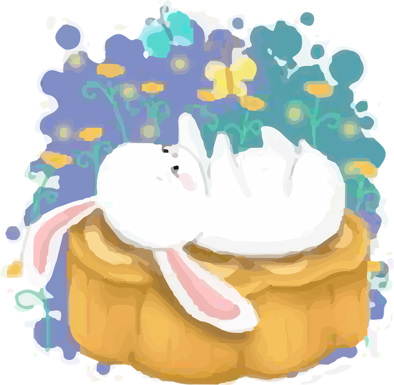 charming rabbit moon moon cake festival illustration with vibrant flowers and cozy vibes