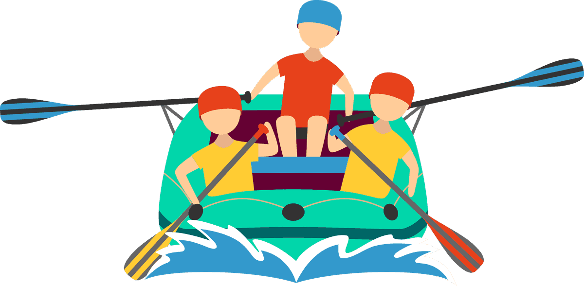 rafting canoeing kayak elements for outdoor adventure enthusiasts and water sports lovers