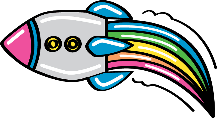 rainbow color theme doodle art cute and colorful