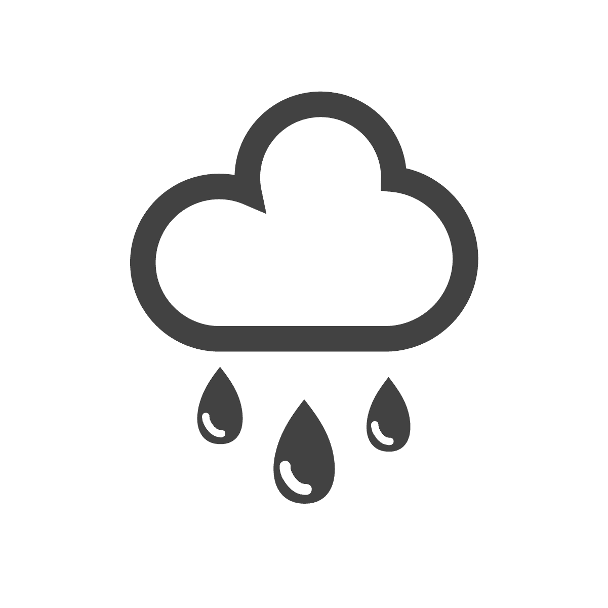 rainy day cloud vector icon minimal design