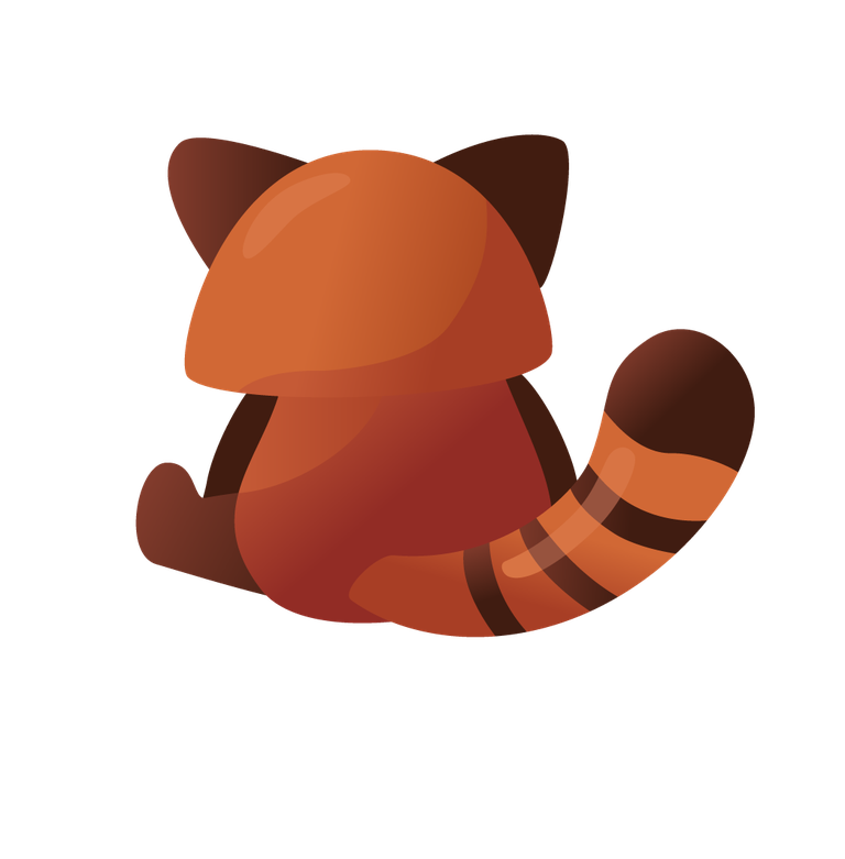 ratel cute red panda cartoon set