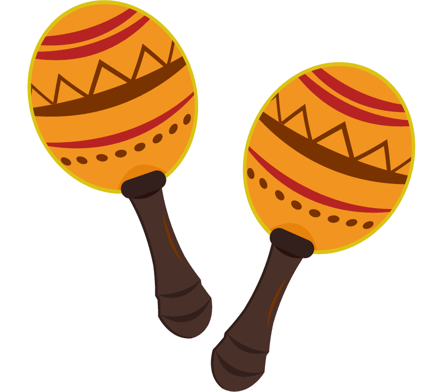 rattles spain elements costume sport music culinary sketch