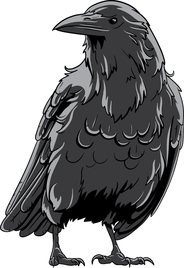 raven danger art showcasing a striking black raven in a bold, captivating style