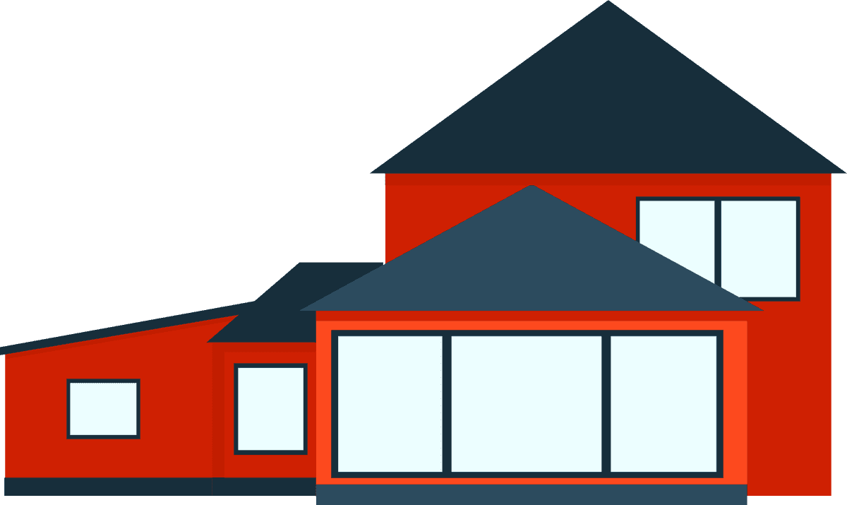 real estate icon flat style with multiple house illustrations for modern platforms